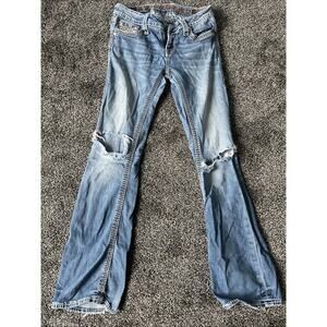Rock Revival Jeans Womens Size 27 Kai Boot Cut Embroidered Flap Pockets Y2K